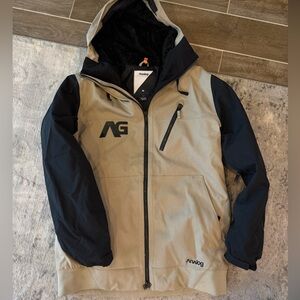 Analog Black and Tan Hooded Jacket